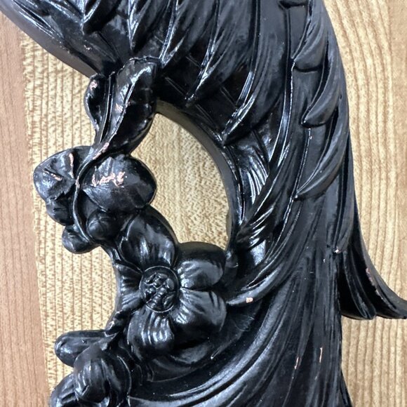 Black Peacock Peahen Bird Tall Vintage USA Hollywood Regency - Picture 4 of 16